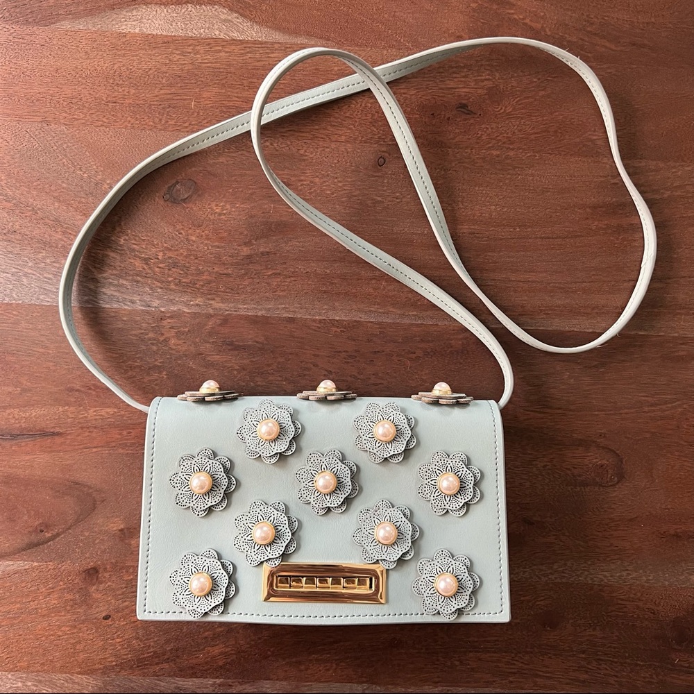 Zac Posen Earthette Shoulder Bag in Baby Blue